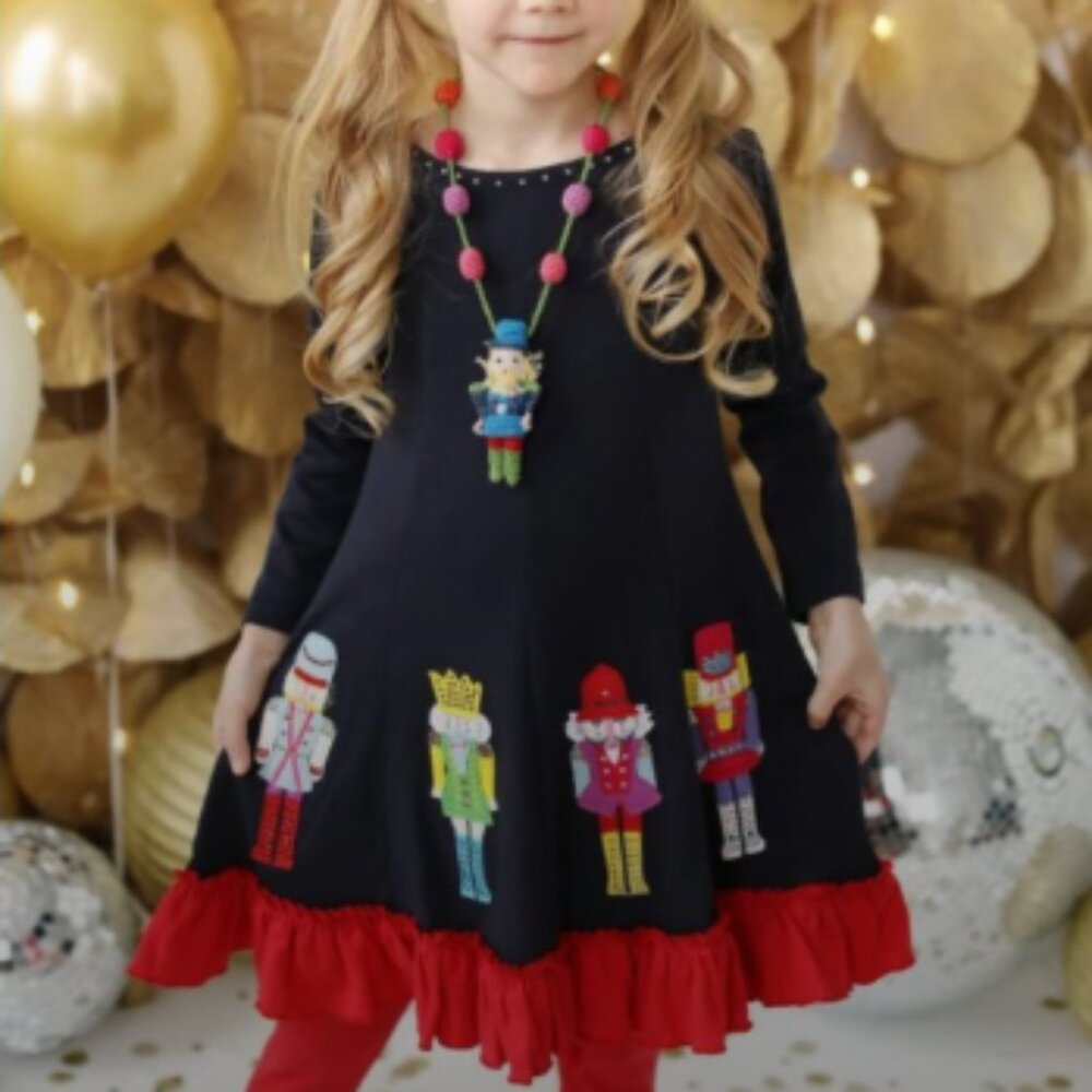 Sparkling Nutcracker Holiday Dress for Girls